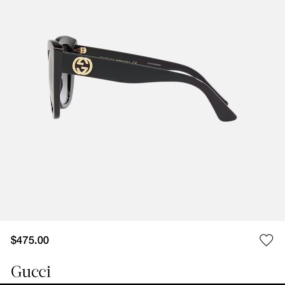 Gucci Black Cat Eye Sunglasses - Picture 4 of 16